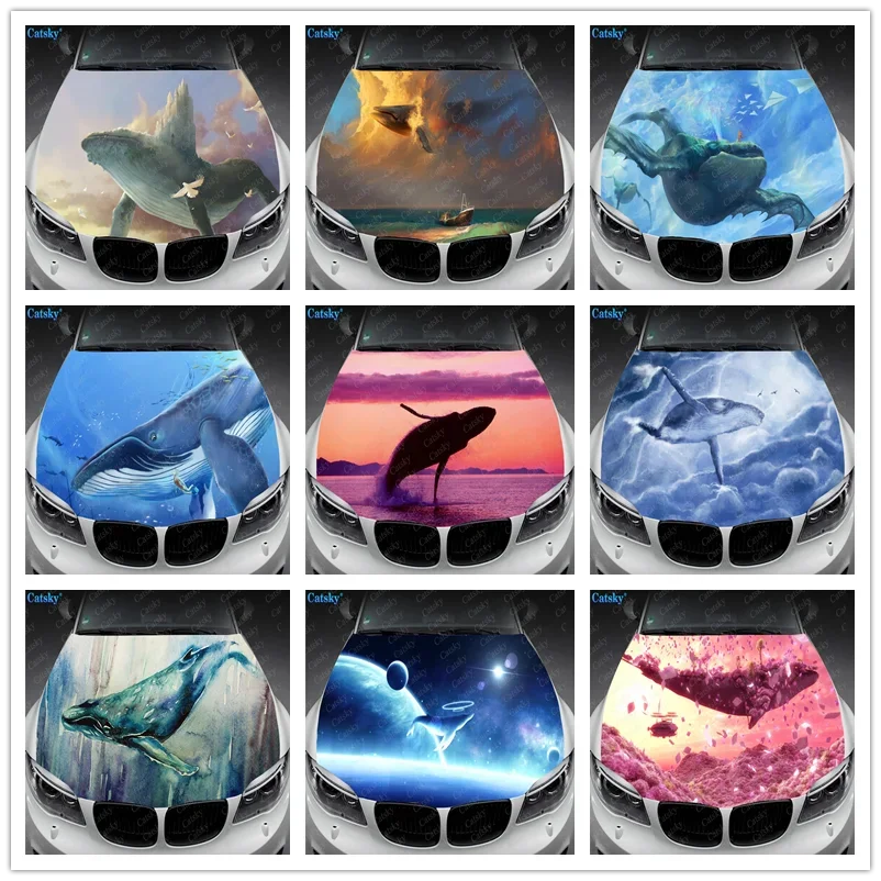 

Whale Art Design Car Decal Car Hood Wrap Decal Vinyl Sticker Full Color Graphic Car Hood Wrap Decal Vinyl Stickers