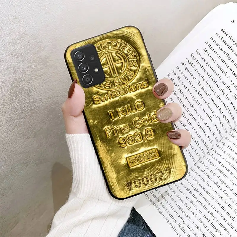 RUICHI Switzerland Fine Gold  Phone Case For Samsung Galaxy A02 A12 A21 A22 A32 A41 A42 A51 A71 A72 Shell