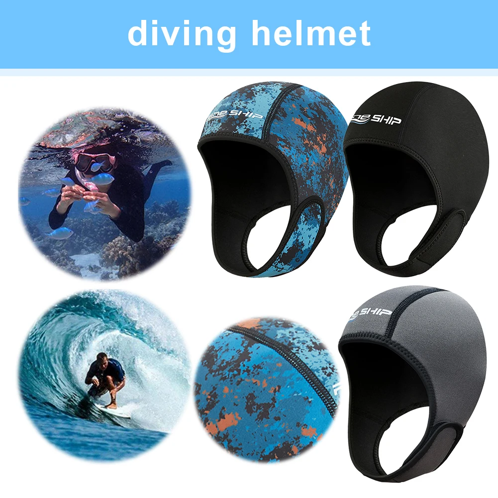 2mm Neoprene Dive Hood Scuba Diving Hood Quick Dry Wetsuit Stretchable Swim Cap Thermal for Boating Kayaking Canoeing