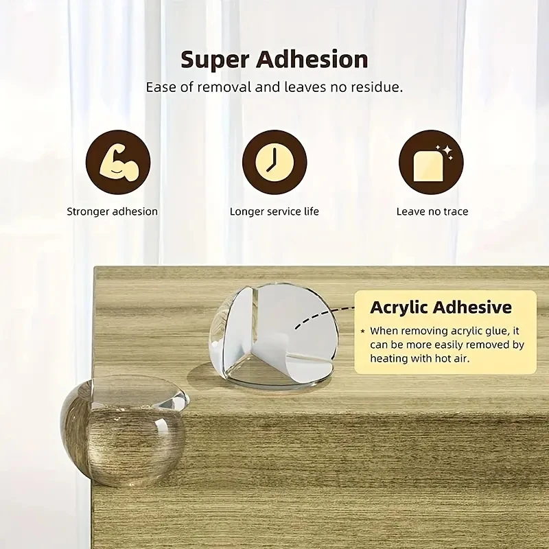 10PCS waterdrop anti-collision angle transparent table corner children's anti-collision protective cover