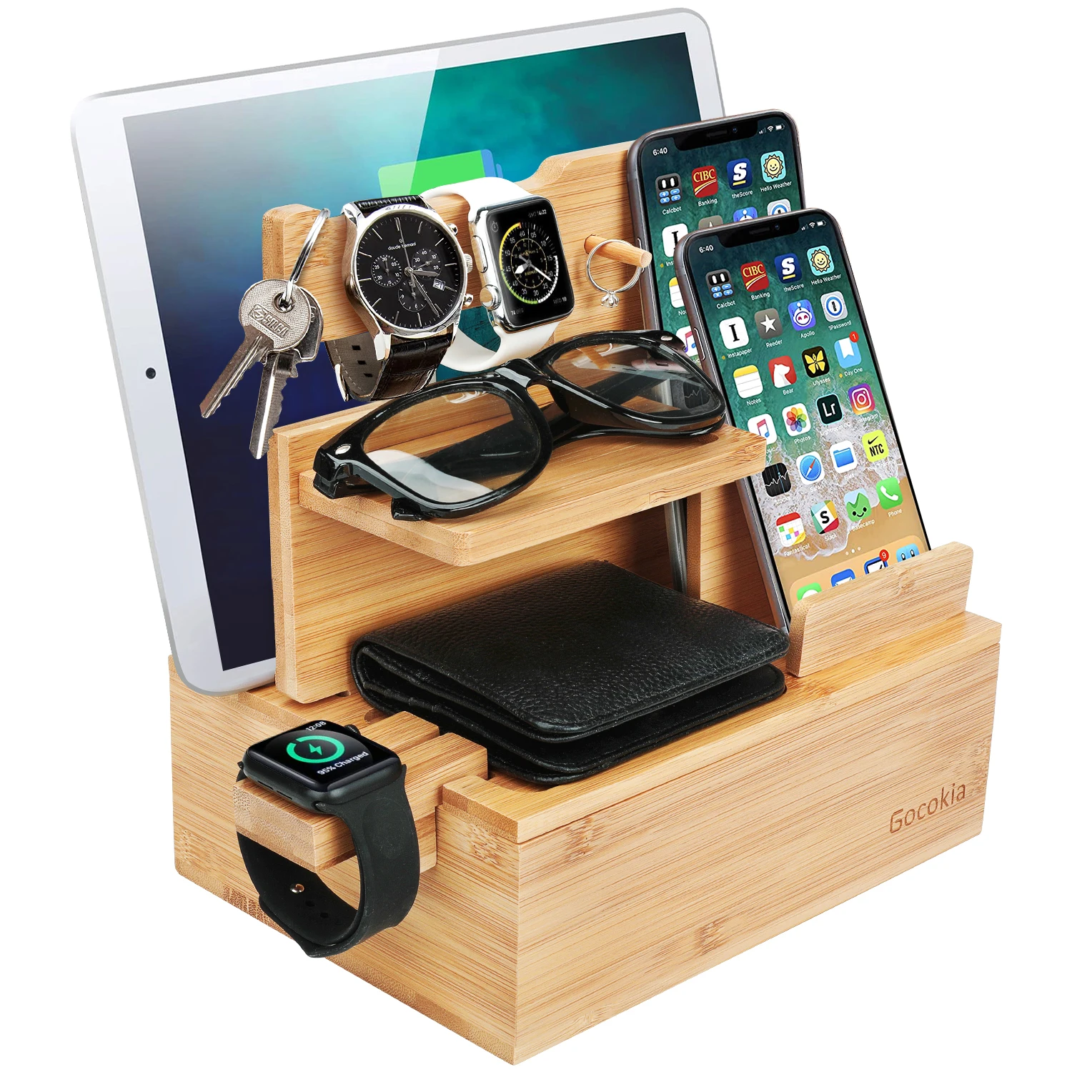 Phone Charging Station Hokku Designs Bamboo Charging Station For