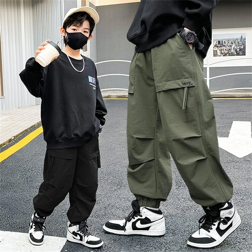 

1081 Spring Boys Pants New Corset Casual Pants Pure Cotton Workwear Pants Boys And Girls' Casual Pants