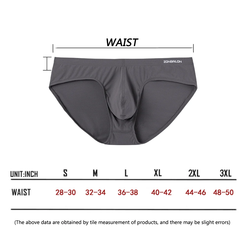 Men's Comfort Panties Sexy Underwear For Men Male Breathable Nylon Briefs High Quality Solid Color Available In Multiple Colors