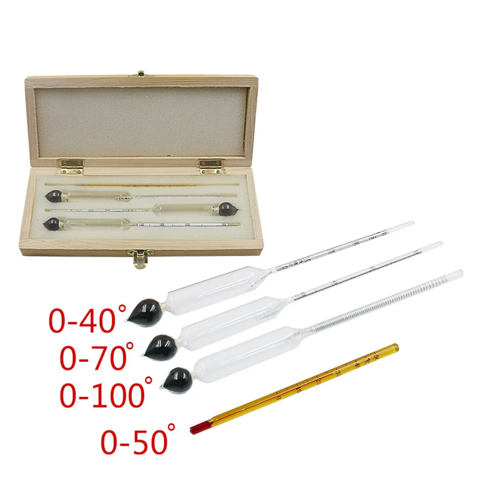 Alcohol Tester 4Pcs Hydrometer Home Brew Beer Meter Conversion Table