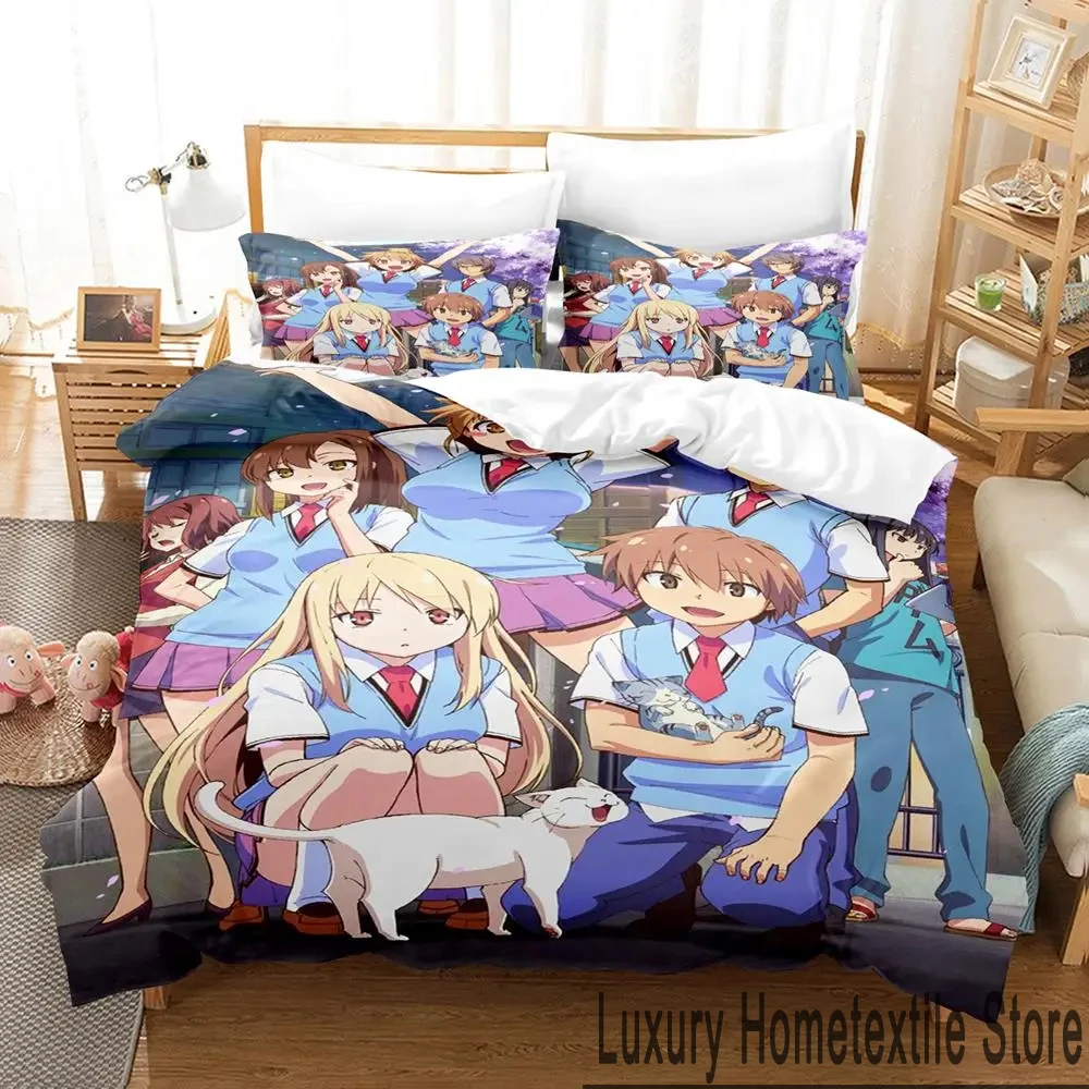 

Anime The Pet Girl of Sakurasou Mashiro Shiina Bedding Set Boys Girls Twin Queen King Size Duvet Cover Pillowcase Bed boys Adult