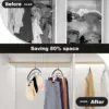 1/2/3PCS  Legging Organizer for Closet, Pants Hangers with10 Clips Holds Space Saving Hanging Closet Organizer 2
