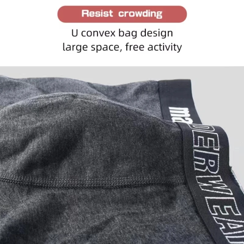 Men's Boxers Cotton Comfort Briefs Underwear Black M L XL Breathable Fashion Fitness Sports