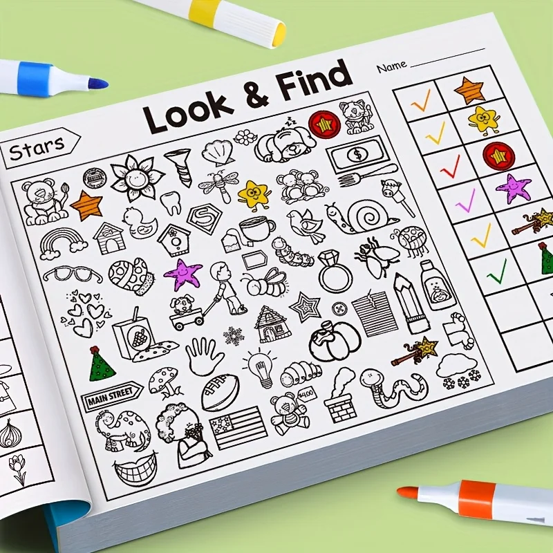 Engaging Look and Find Activity Book for Kids: Visual Search and Focus Challenge