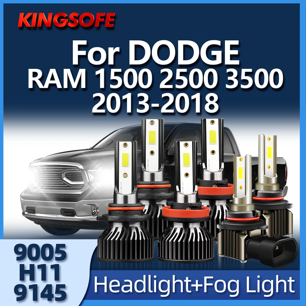 

LED Car Headlights Bulbs H11 9005 HB3 Auto Headlamp Super Bright For DODGE RAM 1500 2500 3500 2013 2014 2015 2016 2017 2018
