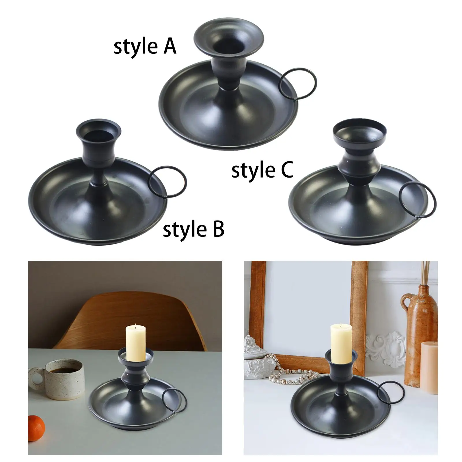 Taper Candle Holder Metal Collectible Candles Candlestick Decorative Candlestick Holder for Table Restaurant Party Home Decor