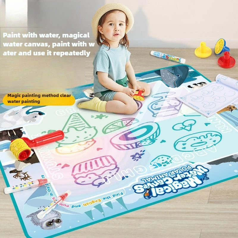 بساط الرسم المائي السحري للأطفال - مع مجموعة ملحقا...