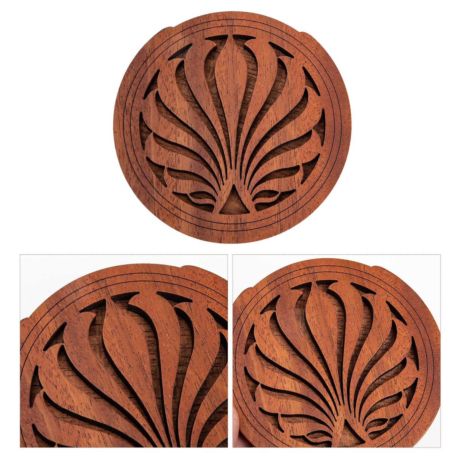 

Guitar Sound Hole Cover Block Feedback Buffer Wood Supply Mute Acoustic Accessory Carved Soundhole
