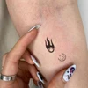10pcs Dark Symbol Waterproof Temporary Tattoo Sticker Expression Stars Moon Snake Body Art Arm Fake Tattoos For Women Men Wrist 4