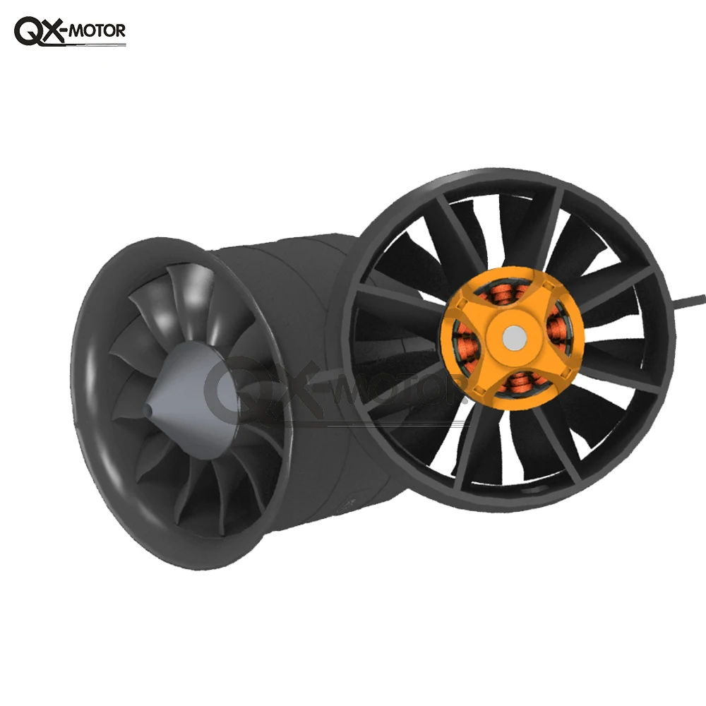 Qx motor model aircraft accessories 80mm edf cw ccw 12 blade culvert 6s