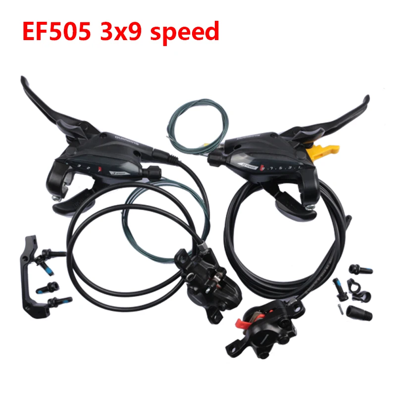 Shimano EF505 BR-M315 3x9 Geschwindigkeit 27 Geschwindigkeit MTB Fahrrad hydraulische Scheibenbremse Schalthebel Auslöseschalter Innenkabel M315 Bremse 800/1450 mm – Detail 9