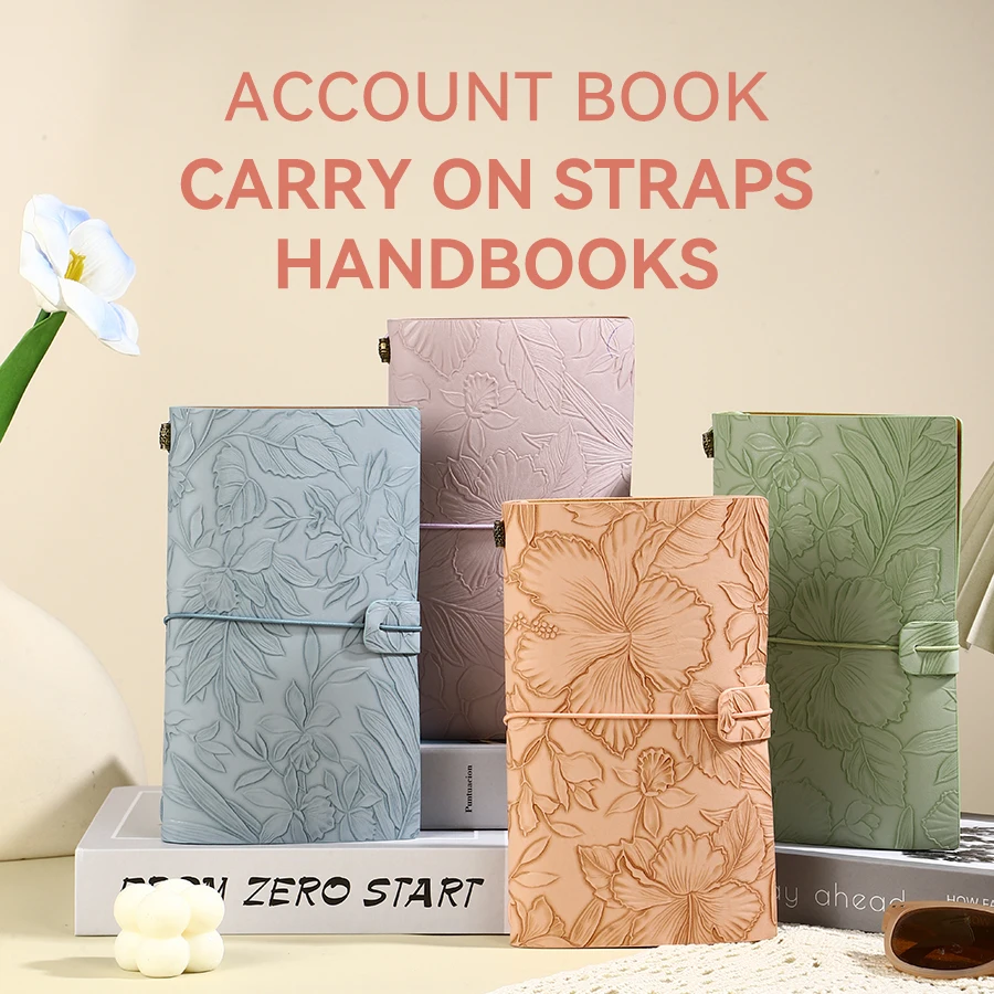 Elegant Floral Embossed Vegan Leather Journal - Stylish Notebook
