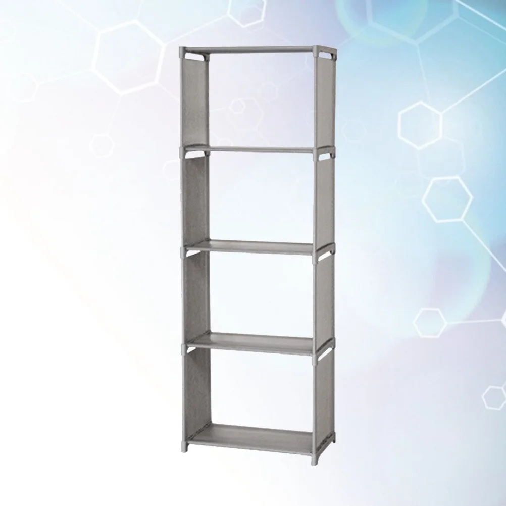 

Bookshelf Shelf Rack Storage Rack Magazine Rack Bookcase Shelving Display Shelves Storage Unit PP and Non-woven Fabric Shelf