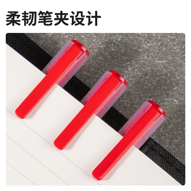 Deli 12 Pcs 0.5mm High Capacity Black Red Ink Gel Pen Signing Pen Office School Supplies Stationery gel pens