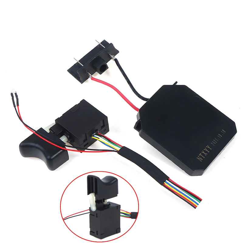 2X Pour Dayi 2106/161/169 Drive Control Board + Switch 18V 21V Brushless Electric Wrench Carte Mere Interrupteur De Vitesse B~p97950648