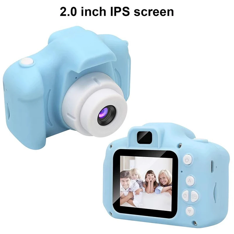 Portable Kids Digital Camera 8MP Front Camera 1080P HD Video Photography Projection 2.0 Inch IPS screen chid Fun Mini digital camera