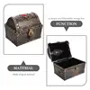Small Treasure Box Pirate Chest Vintage Treasure Box Small Treasure Chest with Lock and Key 5