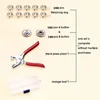 100 Sets Metal Snaps Buttons with Fastener Pliers Press Tool Kit Perfect for DIY Crafts Clothes Hats and Sewing, Snap Button Fa