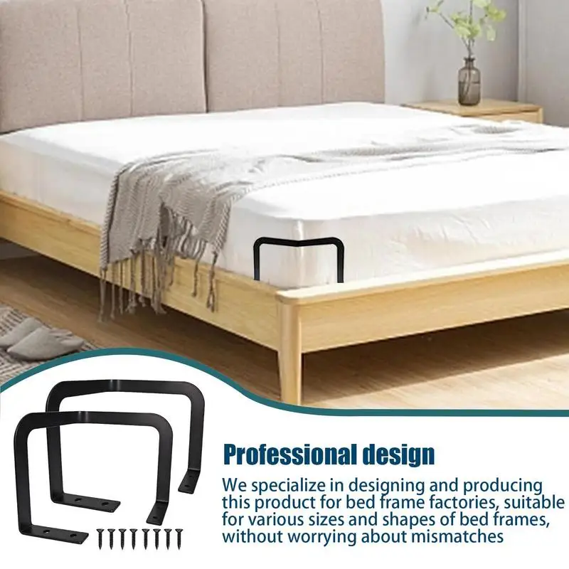 Mattress Grippers 2 pcs Mattress Corner Retainer Metal Mattress Slide Stopper Rods Bar Stable Non-Slip Frame Holder For Home Bedroom