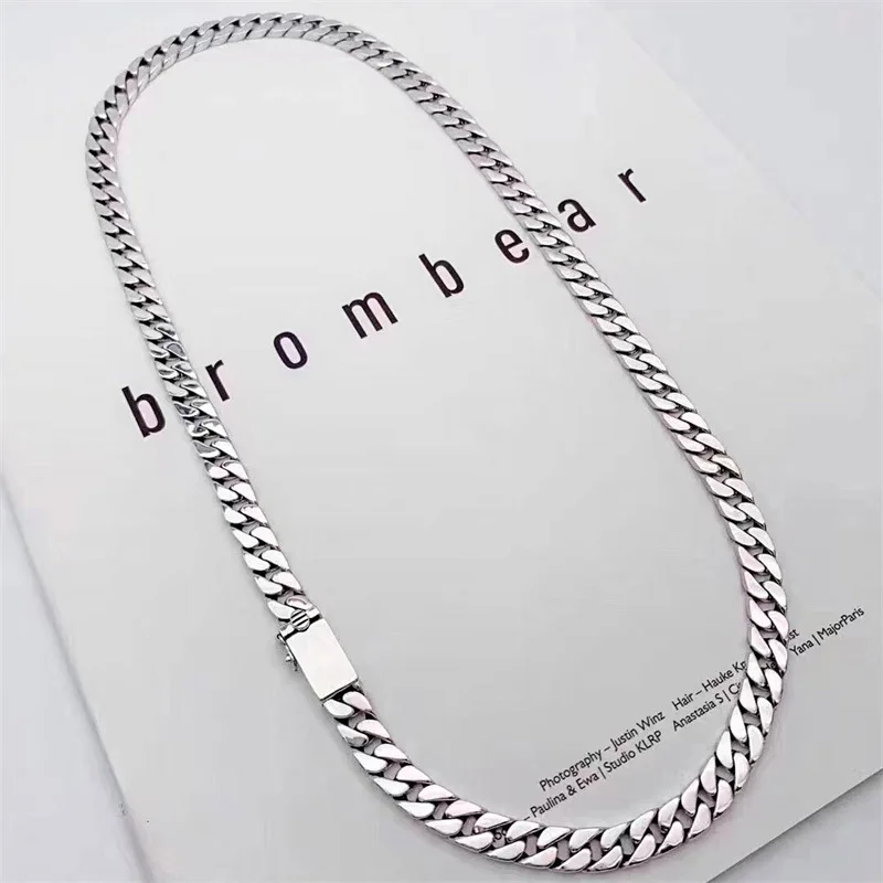 European and American Internet celebrities are old Cuba chain men's necklace plug -in necklace