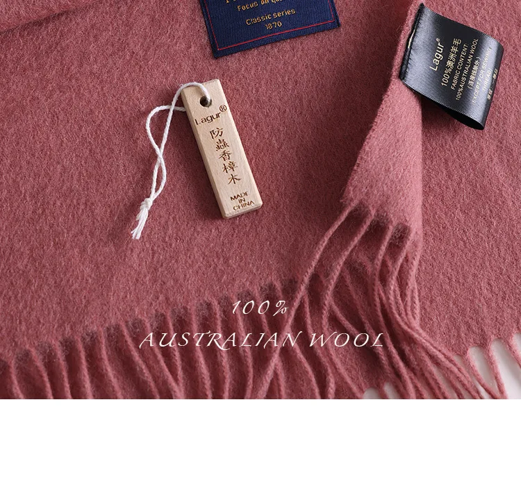 Premium-Lamm-Version aus 100 % Wolle, Schal aus australischer Merinowolle, einfarbig, für den Winter, neues Paar, Modetrend, warm, Herbst und Winter – Detail 27