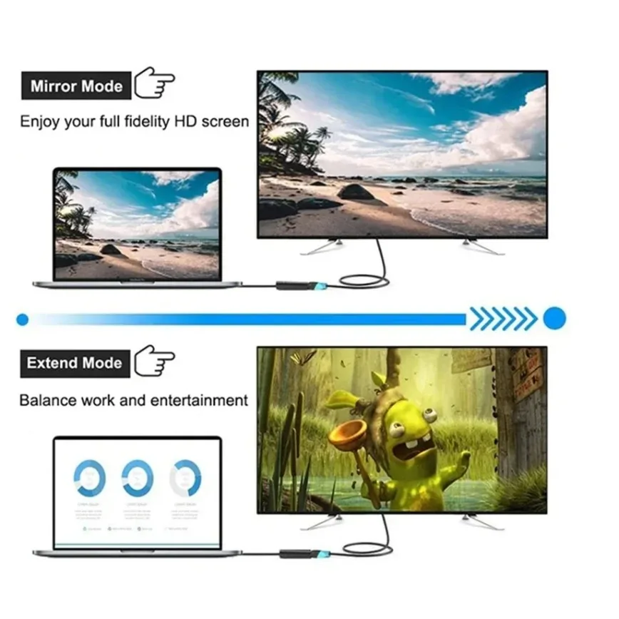 Ultra HD DisplayPort to HDMI Adapter Cable for Seamless Audio-Visual Connectivity