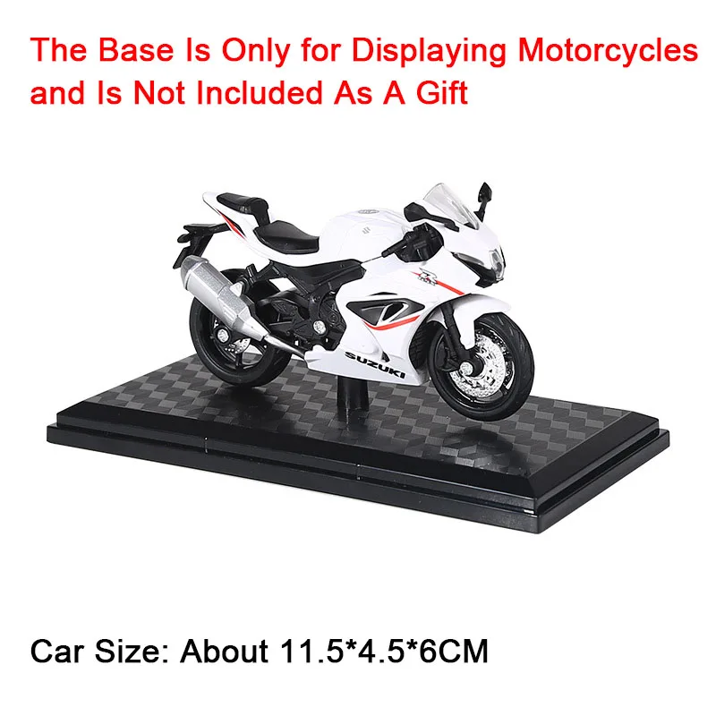 1:18 Alloy Diecast Miniature Motorcycle Toy with Shock Absorption and Front Wheel Steering