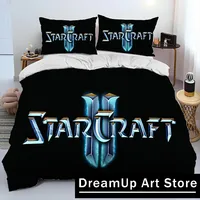 3D HD StarCraft Game Gamer PC Comforter Bedding Set,Duvet Cover Bed Set Quilt Cover Pillowcase,king Queen Size Bedding Set kids 1