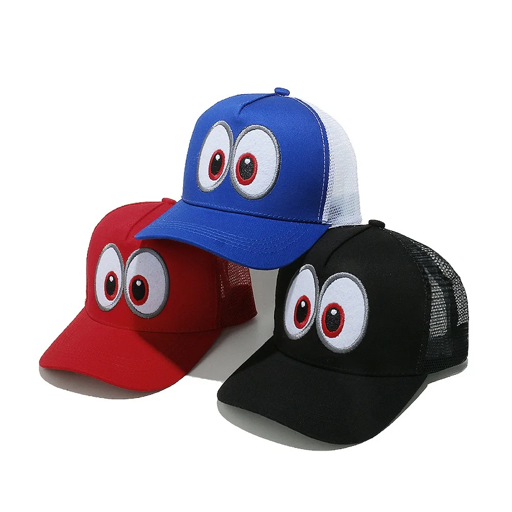 Hot Sale Unisex Big Eyes Cartoon Baseball Cap Men Women Outdoor Cap Trucker Hat