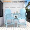 Tall Adirondack Chairs Set of 2 with Removable Double Connecting Trays,Adirondack  Bar Stools  Poly  Deck  Chair 5