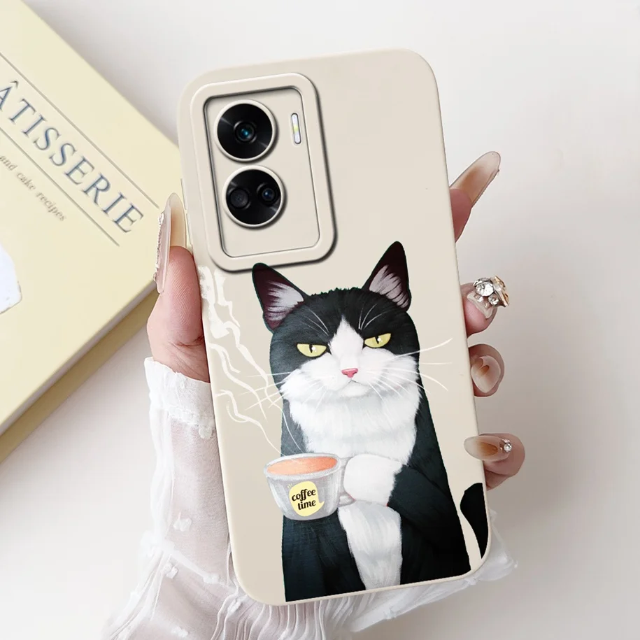 Shockproof Soft Liquid Silicone Phone Case with Popular Flower Design