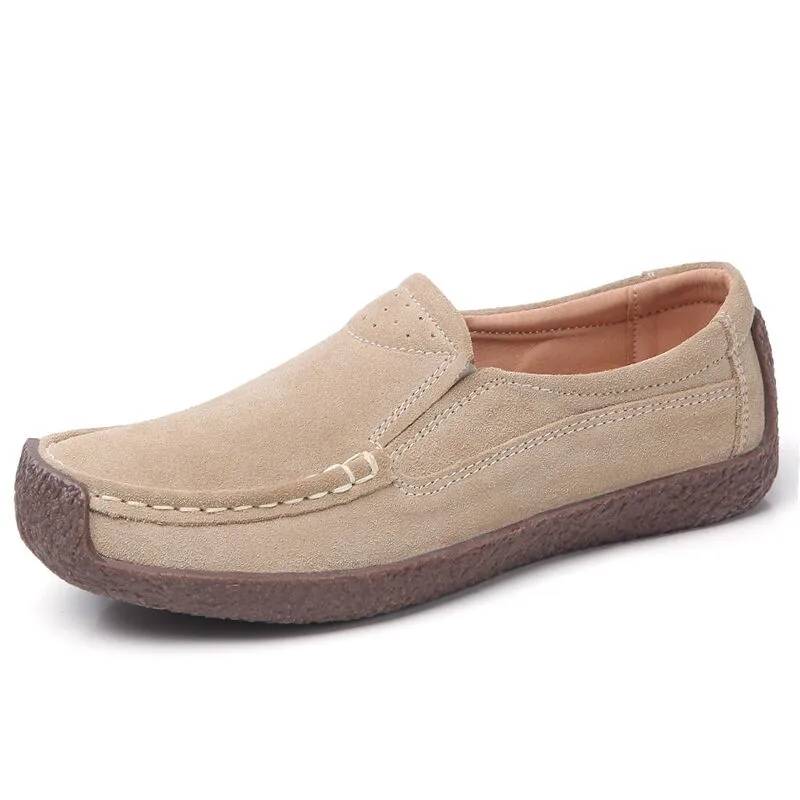 

Spring Autumn Big Size Women Shoes Flats Women Suede Loafers Soft Comfortable Women Casual Shoes Slip On Moccasins Shoes Female