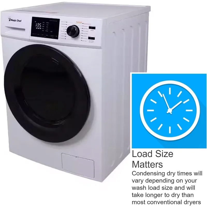 Magic Chef 2.7 Cubic Foot Front Load Portable Compact Electric Washing Washer And Dryer Machine Combo Appliance, White 4