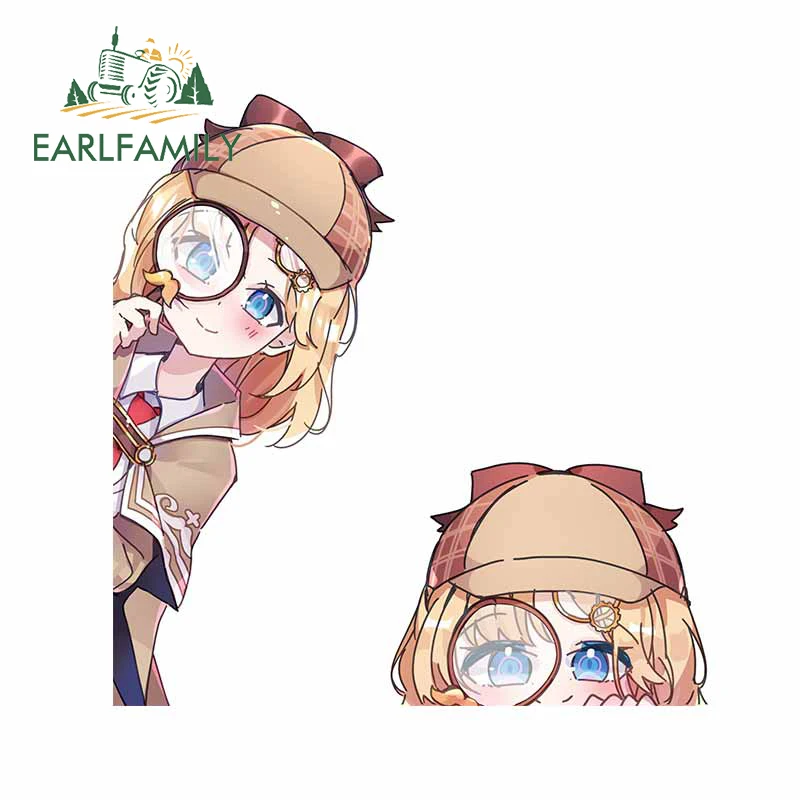 EARLFAMILY 13 см для Амелии Ватсона Hololive автомобильные наклейки аниме солнцезащитные