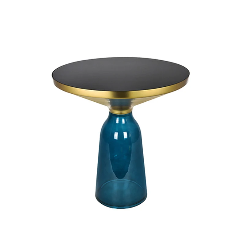 

Круглый Угловой стеклянный журнальный столик в скандинавском стиле