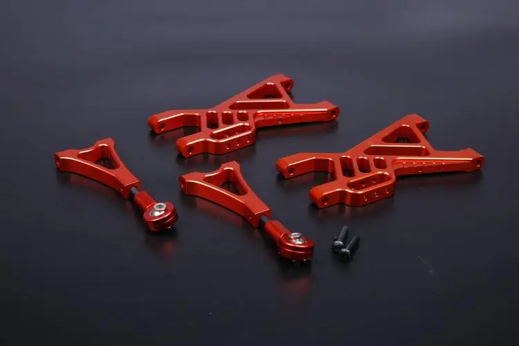 Aluminum Front /rear Lower/upper Suspension Arm Set for HPI Rovan KM Baja 5b ,ss