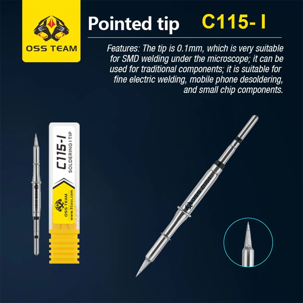 OSS C115 C210 C245 Super Fine series Soldering Iron Tips for T80 HS02 soldering