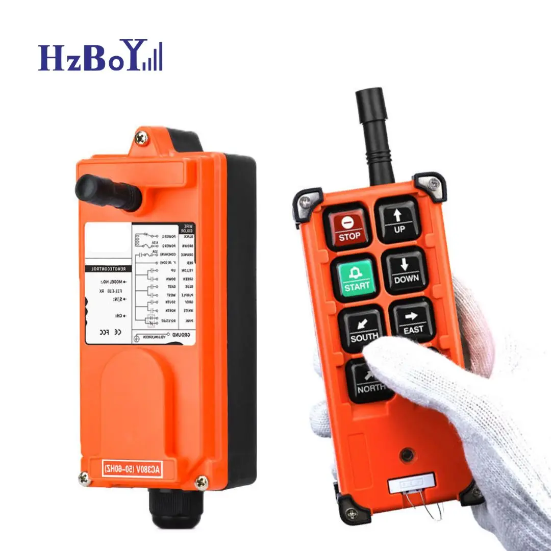 고품질 F21-E1B VHF/UHF 산업용 무선 라디오 크레인 원격 제어 2 송신기 호이스트 크레인 리프트 용 수신기 1 개