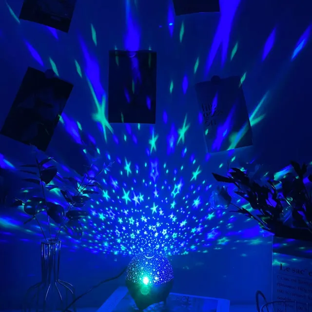 Veilleuses rvb projecteur LED lumière lune étoilée galaxie lampe de Projection 5V USB pour enfants présent cadeau de noël décorations de salle 5 Veilleuses rvb projecteur LED lumière lune étoilée galaxie lampe de Projection 5V USB pour enfants présent cadeau de noël décorations de salle 5