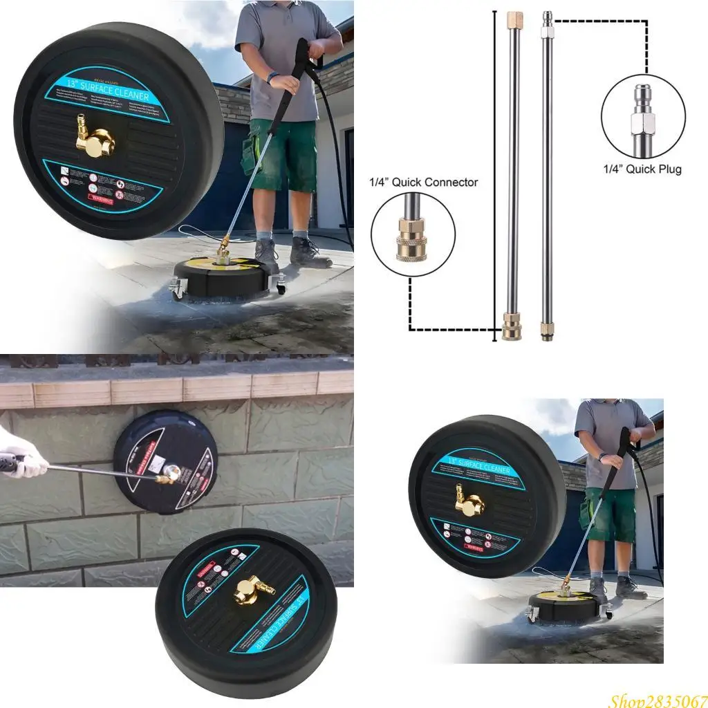 13 אינץ 'משטחים חיצוניים מכונת כביסה של כוח רצפה מנקה 2500psi מכונת כביסה חיצונית 831f