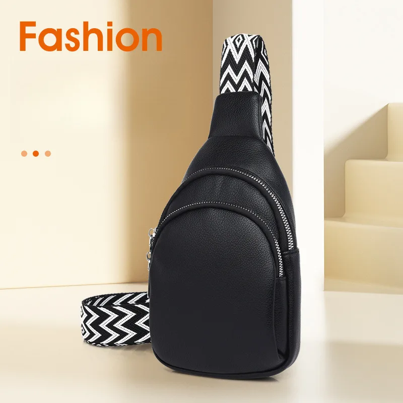 Sac de poitrine en cuir souple PU pour hommes et femmes, même sac de taille, petit sac à dos à bandoulière pour sport et cyclisme, nouvelle collection 2024_voghion.com