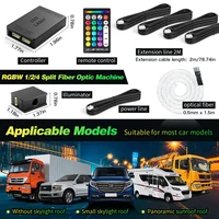 New RGBW 1/2/4 split machine Car Roof Star Light Starry Sky Atmosphere Optic star ceiling Light APP Control kits for Car Home - Image 2