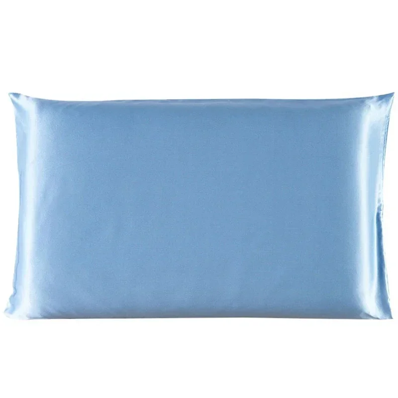 1PC  Queen Standard Satin Silk Soft Mulberry Plain Pillowcase Cover Chair Seat Square Pillow Cover Decorations for Home Pillow 2