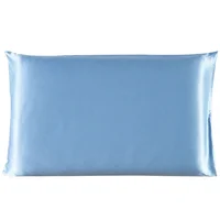 1PC  Queen Standard Satin Silk Soft Mulberry Plain Pillowcase Cover Chair Seat Square Pillow Cover Decorations for Home Pillow 2