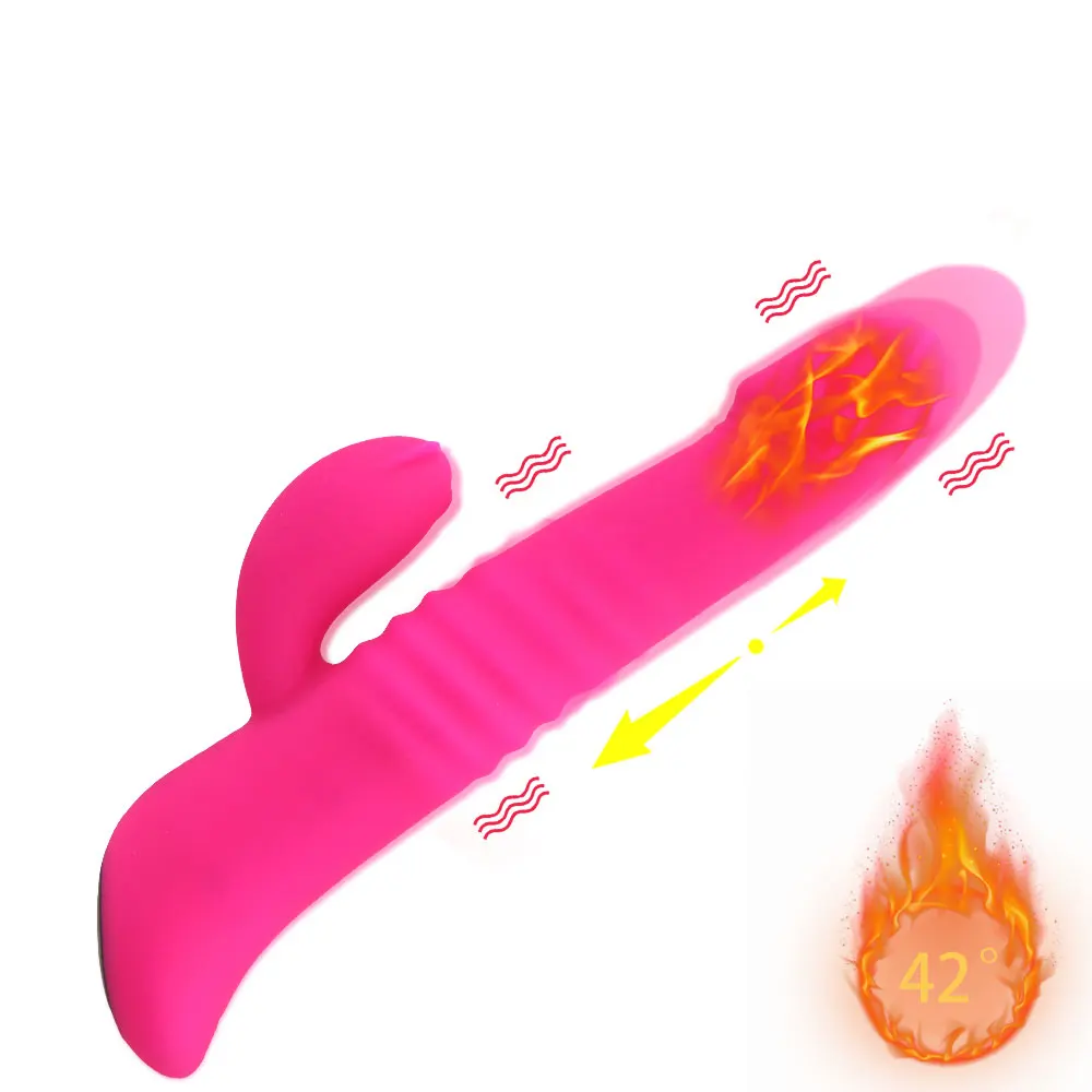 Spot Dildo G Sex Toys pour femmes Stimulateur de clitoris Rotatif Double Vibration Vibromasseur Lapin Chauffant Femelle_voghion.com