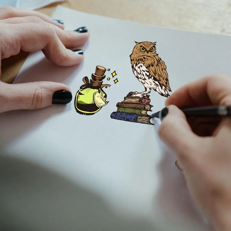 Alchemy Clear Stamps 1Sheet For DIY Scrapbooking Hourglass Owl Globe Silicone Clear Stamp Seals Transparent Stamps For Cards clear stamps,clear rubber stamps
